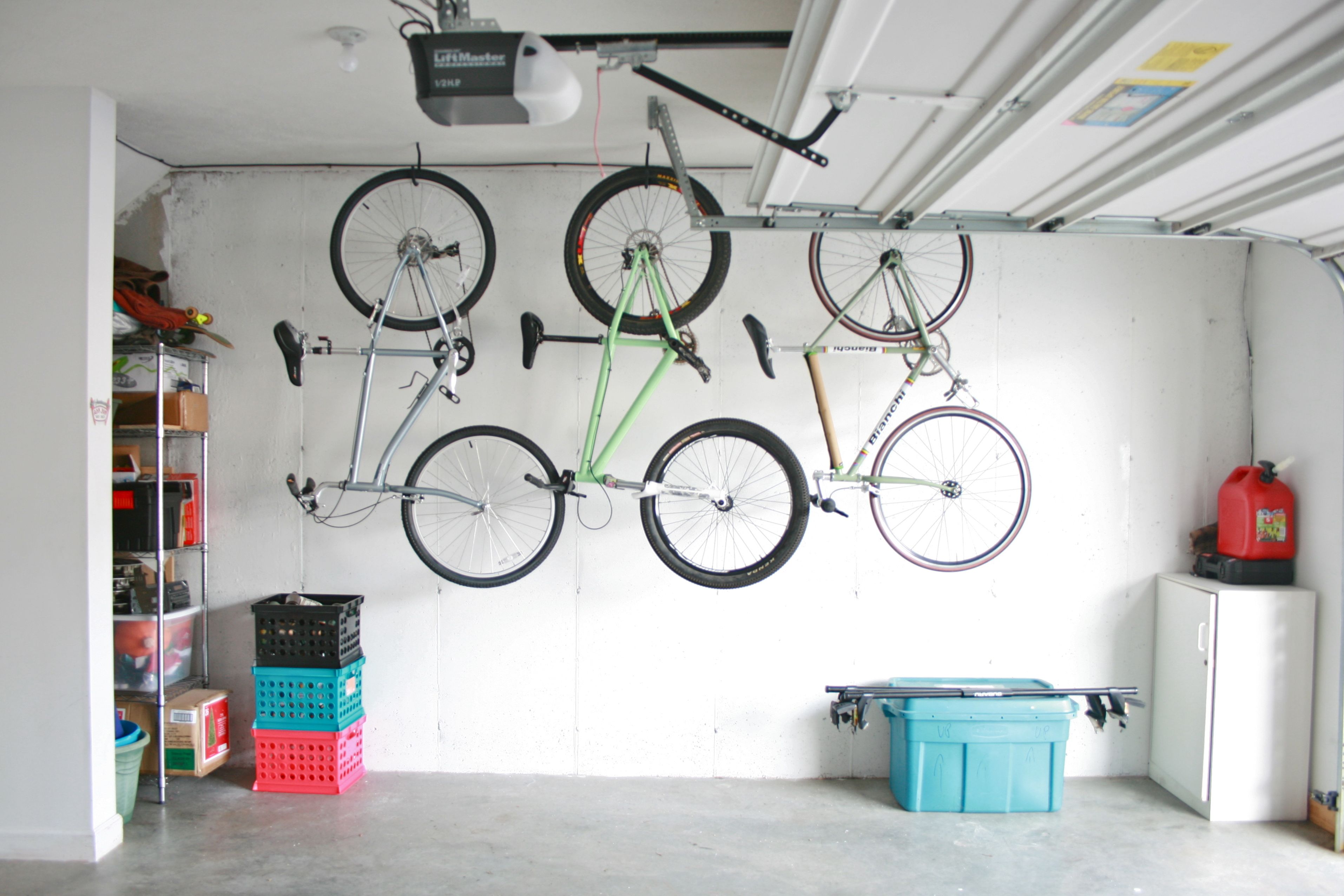 hanging a bike in the garage