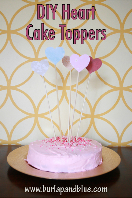 DIY Heart Cake Toppers